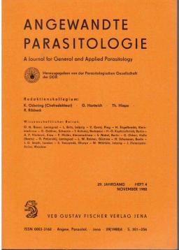 Seller image for Angewandte Parasitologie : A Journal fr General and Applied Parasitology, 29. Jg. November for sale by Antiquariat Jterbook, Inh. H. Schulze