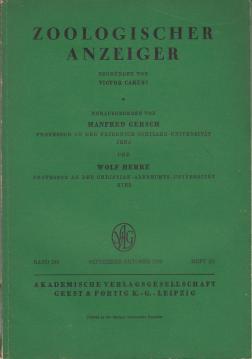 Image du vendeur pour Zoologischer Anzeiger. Band 183, Heft 3/4 mis en vente par Antiquariat Jterbook, Inh. H. Schulze