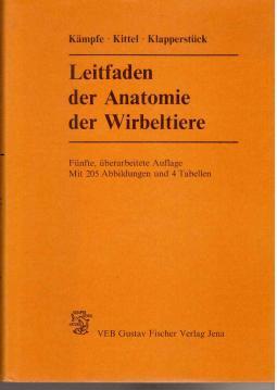 Bild des Verkufers fr Leitfaden der Anatomie der Wirbeltiere zum Verkauf von Antiquariat Jterbook, Inh. H. Schulze