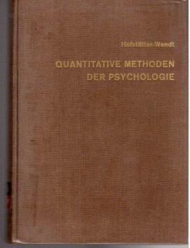 Bild des Verkufers fr Quantitative Methoden der Psychologie : Eine Einfhrung. zum Verkauf von Antiquariat Jterbook, Inh. H. Schulze