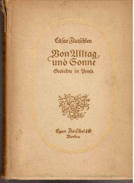 Image du vendeur pour Von Alltag und Sonne. Gedichte in Prosa. mis en vente par Antiquariat Jterbook, Inh. H. Schulze