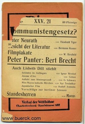 Die Weltbühne. XXV. Jahrgang, Nummer 21, vom 21. Mai 1929.