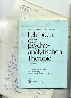 Imagen del vendedor de Lehrbuch der psychoanalytischen Therapie. Band 2: Praxis. Verkleinertes Separatum der Einleitung sowie der Kapitel 1, 7 und 10. a la venta por Versandantiquariat Brck (VDA / ILAB)