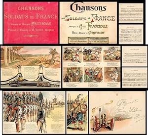 Chansons des soldats de France. Musique de Georges Fragerolle. Texte und farbige Illustrationen v...