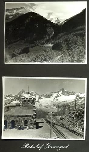 Privates Fotoalbum von zwei Sommerreisen. In Schönschrift auf dem ersten Blatt: "Zermatt 1935", w...