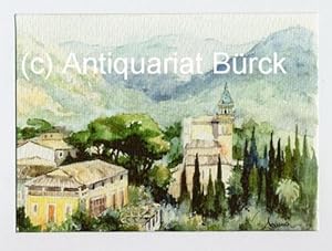 Valldemossa, Mallorca. Original-Aquarell.