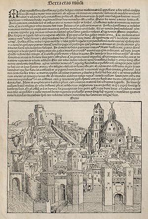 Metz, France in the Liber chronicarum- Nuremberg Chronicle, an individual page from the Chronicle...