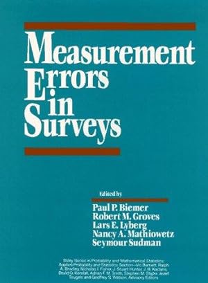 Image du vendeur pour Measurement Errors in Surveys. mis en vente par J. HOOD, BOOKSELLERS,    ABAA/ILAB
