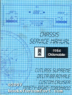 Image du vendeur pour 1984 Oldsmobile Chassis Service Manual mis en vente par booksforcomfort