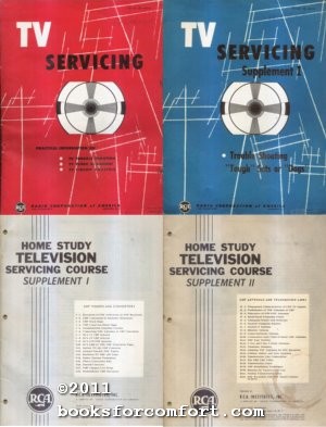 Seller image for TV Servicing, Supplement I, Home Study Servicing Course Supplement I and II, 4 Manuals for sale by booksforcomfort