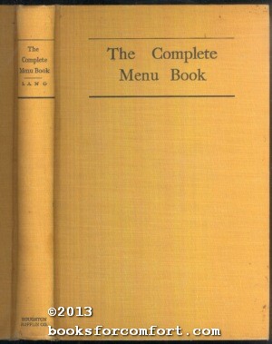 Seller image for The Complete Menu Book for sale by booksforcomfort