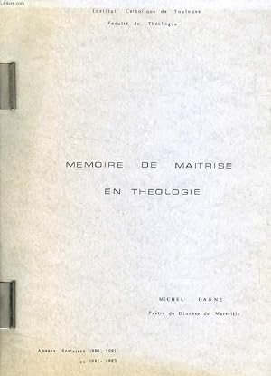 Seller image for DECENTREMENT ?, MEMOIRE DE MAITRISE EN THEOLOGIE for sale by Le-Livre