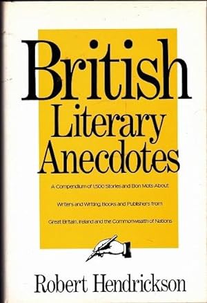 Seller image for British Literary Anacdotes for sale by Shamrock Books