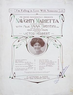 Seller image for I'M FALLING IN LOVE WITH SOMEONE (Sheet Music) from Naughty Marietta for sale by Randall's Books