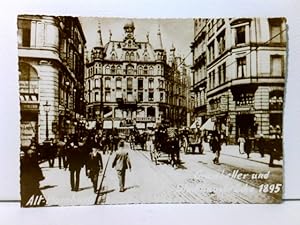 seltene AK Alt-Hamburg, Grasskeller und Stadthausbrücke, Aufnahme von 1895