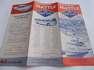 Seller image for Sightseeing Seattle: The Gray Line [Tour Bus] (Season 1958) (Washington State Visitor Tourist Guide Brochure) for sale by Bloomsbury Books