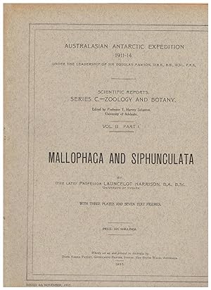 Mallophaga and Siphunculata, Australasian Antarctic Expedition 1911-14
