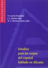 Bild des Verkufers fr Estudios para un corpus del espaol hablado en Alicante zum Verkauf von AG Library