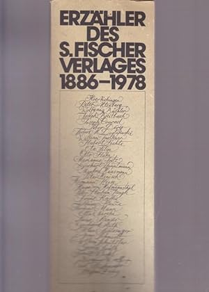 Seller image for Erzhler des S. Fischer Verlages 1886 - 1978. for sale by Ant. Abrechnungs- und Forstservice ISHGW