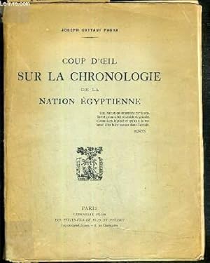 Seller image for COUP D'OEIL SUR LA CHRONOLOGIE DE LA NATION EGYPTIENNE for sale by Le-Livre