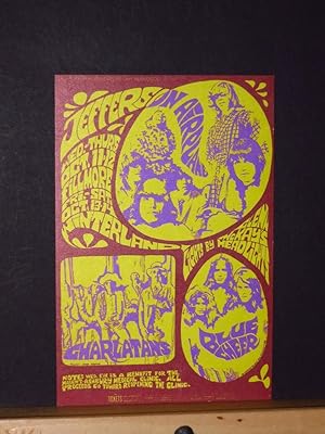 Bill Graham/Fillmore Postcard #88 ( Jefferson Airplane, Charlatans, Blue Cheer )