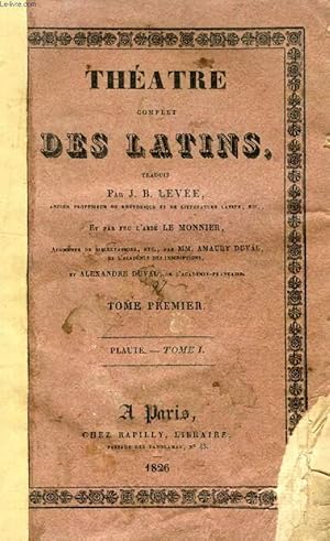 Seller image for THEATRE COMPLET DES LATINS, PLAUTE, TOMES I-V for sale by Le-Livre