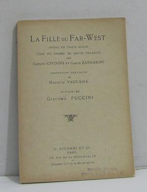 Seller image for La fille du far-west opra en trois actes for sale by crealivres