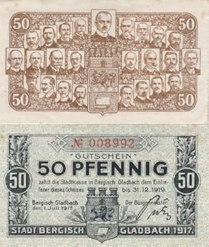 Gutschein über 50 Pfennig.