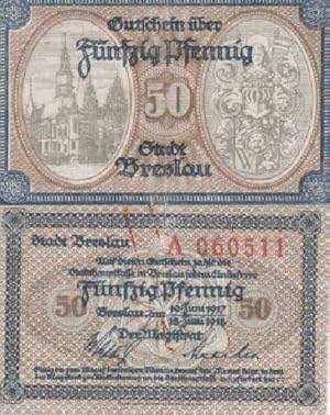 Image du vendeur pour Gutschein ber Fnfzig Pfennig. mis en vente par Antiquariat Heinz Tessin