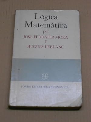 Imagen del vendedor de LGICA MATEMTICA. a la venta por Librera J. Cintas