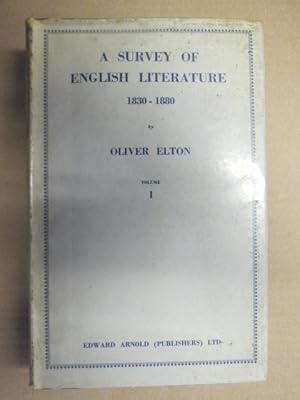 Imagen del vendedor de A Survey Of English Literature 1830 - 1880 Volume I a la venta por Goldstone Rare Books