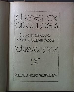 Theses ex ontologia - quas proposuit anno scholari 1936-37