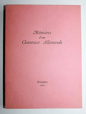 MÉMOIRES D'UNE CHANTEUSE ALLEMANDE.