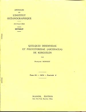 Image du vendeur pour Quelques Didemnidae et Polycitoridae (Ascidiacea) de Kerguelen mis en vente par Sylvain Par