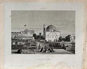 Seller image for "St. Jean d'Acre" originale Daguerreotype ca.14x21cm (Darstellung/image size) von Salathe nach Lerebours auf Japan (21x25cm) auf B�tten-Karton (24x32cm) aufgewalzt (Chine applique) for sale by Kunsthandel & Antiquariat Magister Ru�