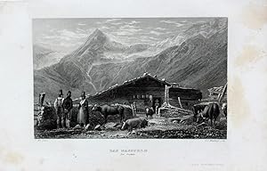 Seller image for "Das Nassfeld bei Gastein" originaler Stahlstich ca.10x16cm (Darstellung/image size) von Hanchliff nach Alt auf B�tten-Papier (14x22cm) unterhalb der Darstellung typographisch betitelt und betitelt; aus: "Eduard Duller Die Donaul�nder" Leipzig 1838-40 for sale by Kunsthandel & Antiquariat Magister Ru�