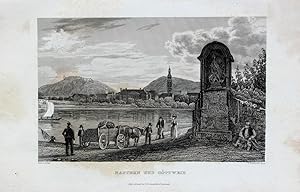 Seller image for "Nautern und G�ttweih" originaler Stahlstich ca.10x16cm (Darstellung/image size) von Gr�newald nach Alt auf B�tten-Papier (14x22cm) unterhalb der Darstellung typographisch betitelt und betitelt; aus: "Eduard Duller Die Donaul�nder" Leipzig 1838-40 for sale by Kunsthandel & Antiquariat Magister Ru�