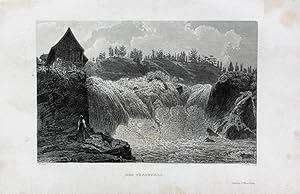 Seller image for "Der Traunfall" originaler Stahlstich ca.10x16cm (Darstellung/image size) von Winkles nach Alt auf B�tten-Papier (14x22cm) unterhalb der Darstellung typographisch betitelt und betitelt; aus: "Eduard Duller Die Donaul�nder" Leipzig 1838-40 for sale by Kunsthandel & Antiquariat Magister Ru�