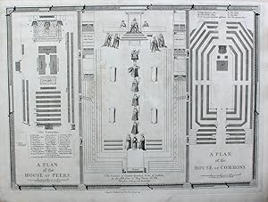 Seller image for A Plan of the House of Peers. The Creation of Charles Brandon, Duke of Suffolk, in the fifth year of King Henry the VIII. Taken from a drawing in the Heralds Office. A Plan of the House of Commons. for sale by Kunsthandel & Antiquariat Magister Ru�