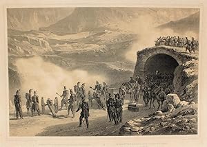 Immagine del venditore per "Die Batterie No. 27 bei der ersten Schutzgallerie auf der Gotthardstrasse den 17. August 1861" originale Kreide-Lithographie �ber Tonplatte ca.27x40cm (Darstellung/image size) auf Karton (32x45cm) von Julius Adam nach einer Zeichnung von Eugen Adam; venduto da Kunsthandel & Antiquariat Magister Ru�