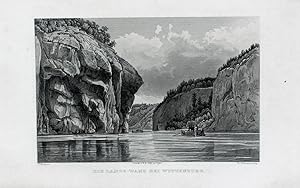 Seller image for "Die Lange-Wand bei Wittenburg" originaler Stahlstich ca.10x16cm (Darstellung/image size) von Hofmann nach Alt auf B�tten-Papier (14x22cm) unterhalb der Darstellung typographisch betitelt und betitelt; aus: "Eduard Duller Die Donaul�nder" Leipzig 1838-40 for sale by Kunsthandel & Antiquariat Magister Ru�