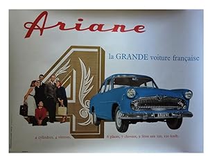 AFFICHE AUTOMOBILE : ARIANE 4 La GRANDE voiture française