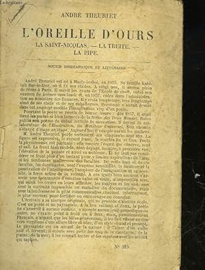 Bild des Verkufers fr L'OREILLE D'OURS - LA SAINT-NICOLAS, LA TRUITE, LA PIPE zum Verkauf von Le-Livre