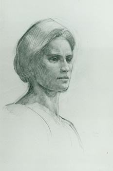 Immagine del venditore per Photograph of Head, 1986, Graphite on paper. venduto da Wittenborn Art Books