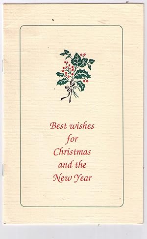 Seller image for Best Wishes for Christmas and the New Year: Nellie McClung's First Christmas. for sale by CARDINAL BOOKS  ~~  ABAC/ILAB