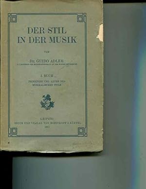 Seller image for Der stil in der musik (German Edition) for sale by Orca Knowledge Systems, Inc.