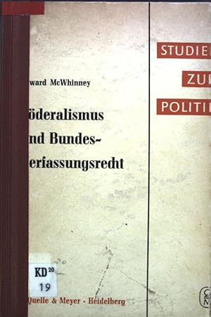 Bild des Verkufers fr Fderalismus und Bundesverfassungsrecht; zum Verkauf von books4less (Versandantiquariat Petra Gros GmbH & Co. KG)