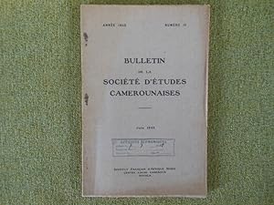 Bulletin de la Société d'études camerounaises NUMERO 10 - Juin 1945