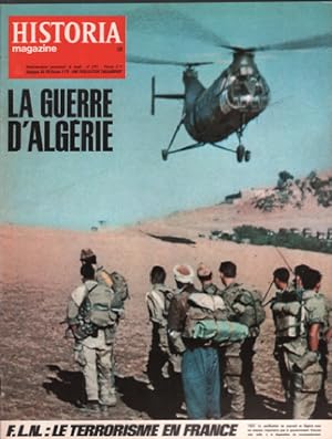 La guerre d'algerie/ revue historia magazine n° 231 / F.L.N. : le terrorisme en france