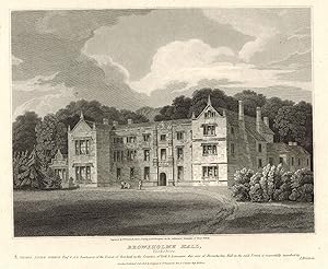 Imagen del vendedor de View of the Country House, Browsholme Hall Seat of Thomas Lister Parker after J. Thompson by by W. Woolnooth. a la venta por R.G. Watkins Books and Prints